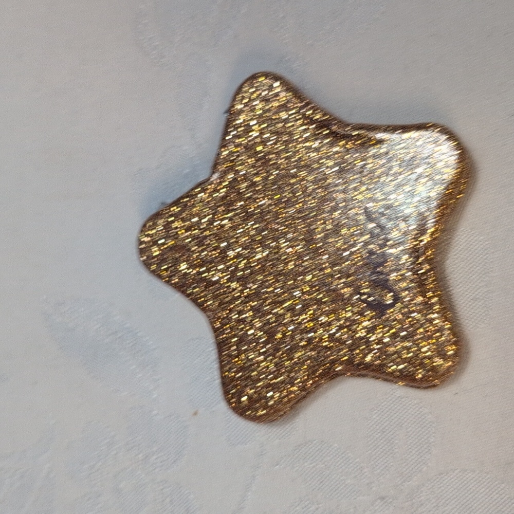 Coach Double Sided Star Compact Mirror - Glitter Gold - Picture 4 of 4